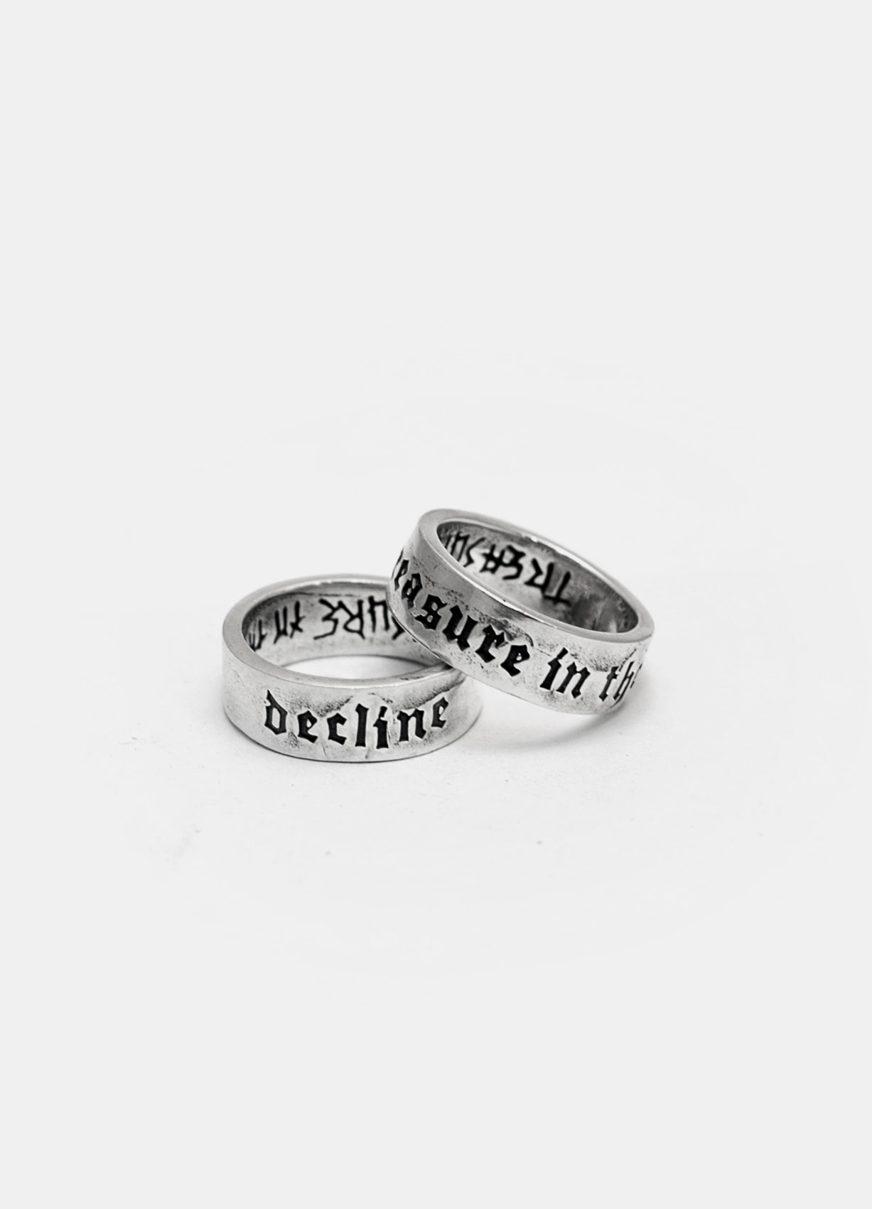 Custom Script Silver Ring