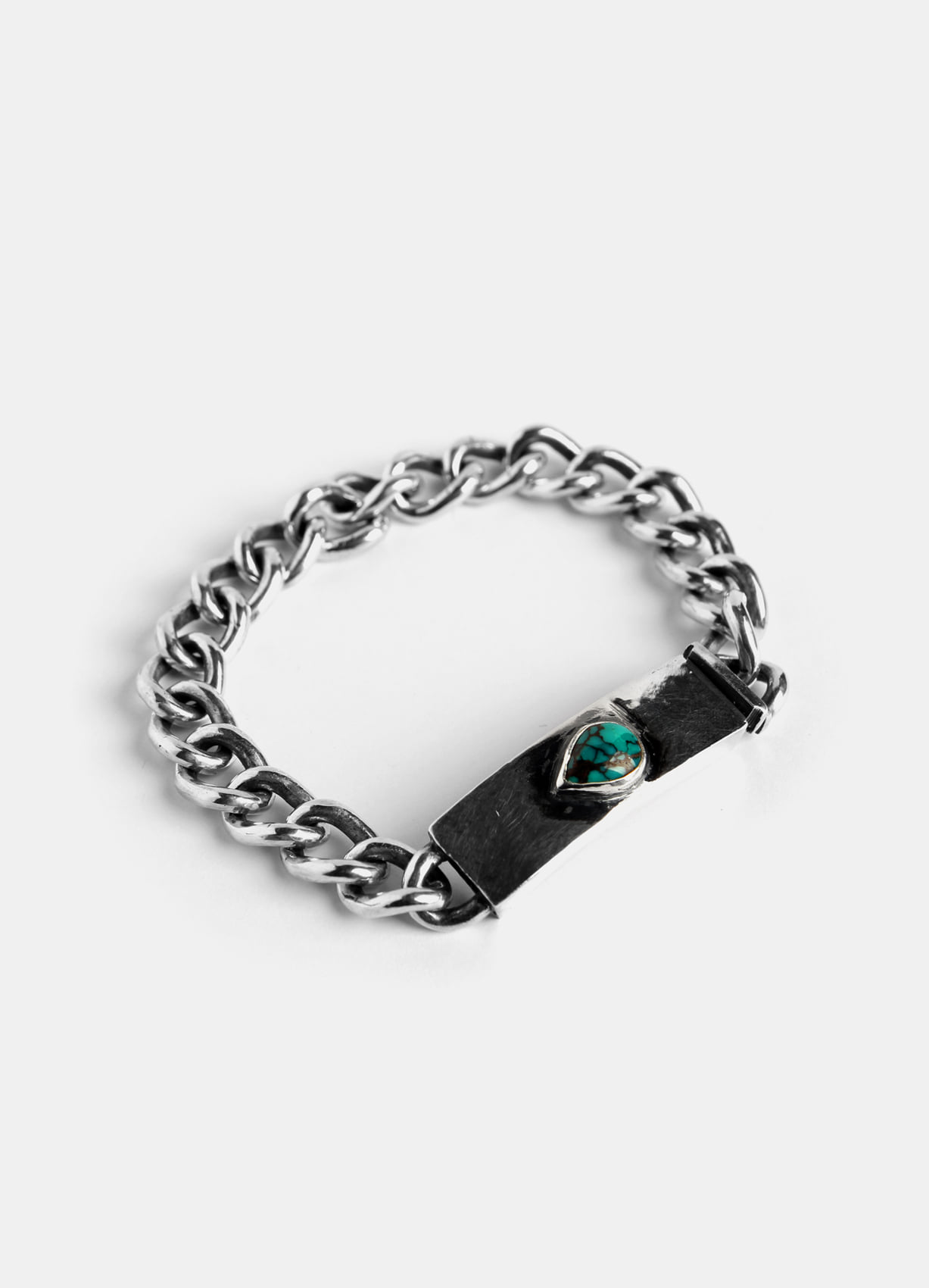 572 Chain Bracelet With Single Turquoise