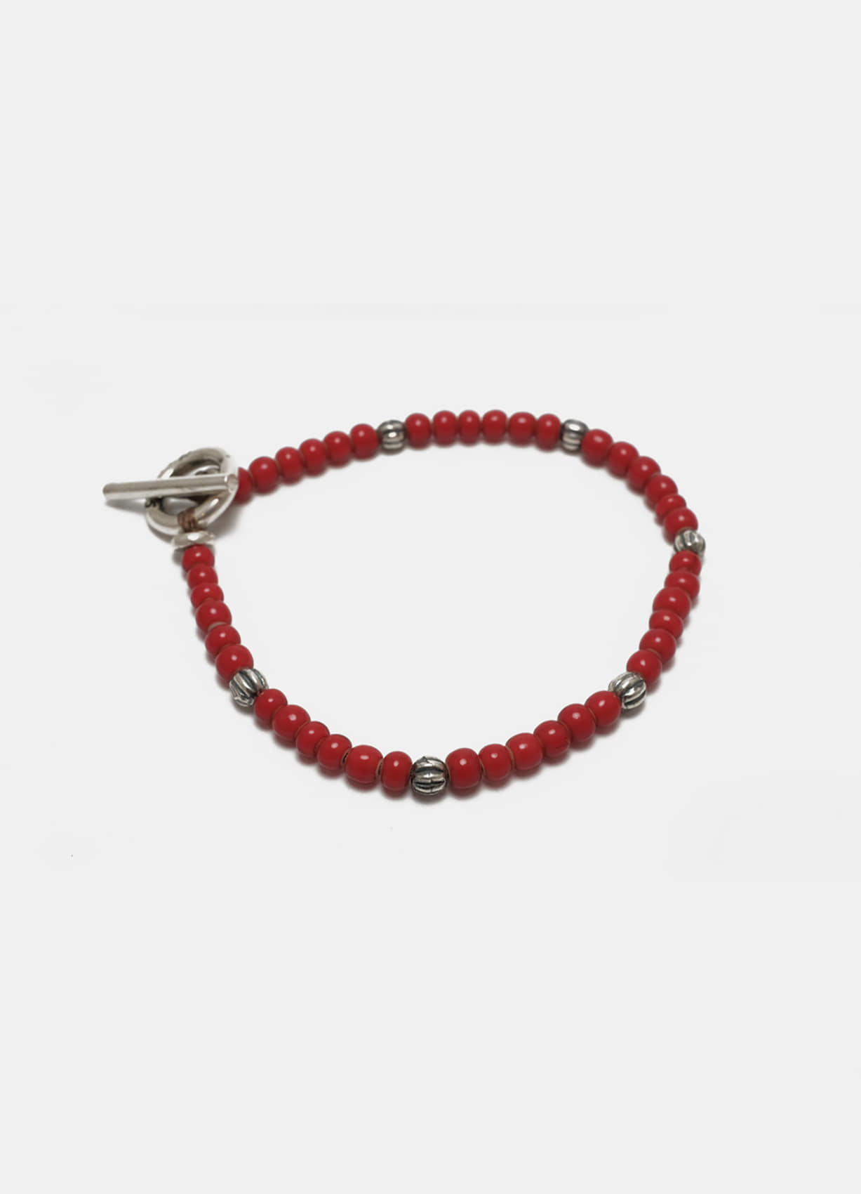 [fluid] red beads bracelet
