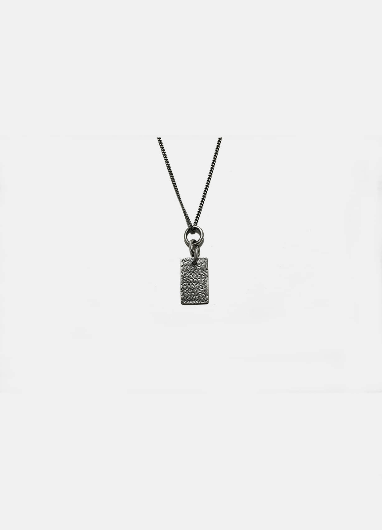 [fluid] pattern silver bar pendant