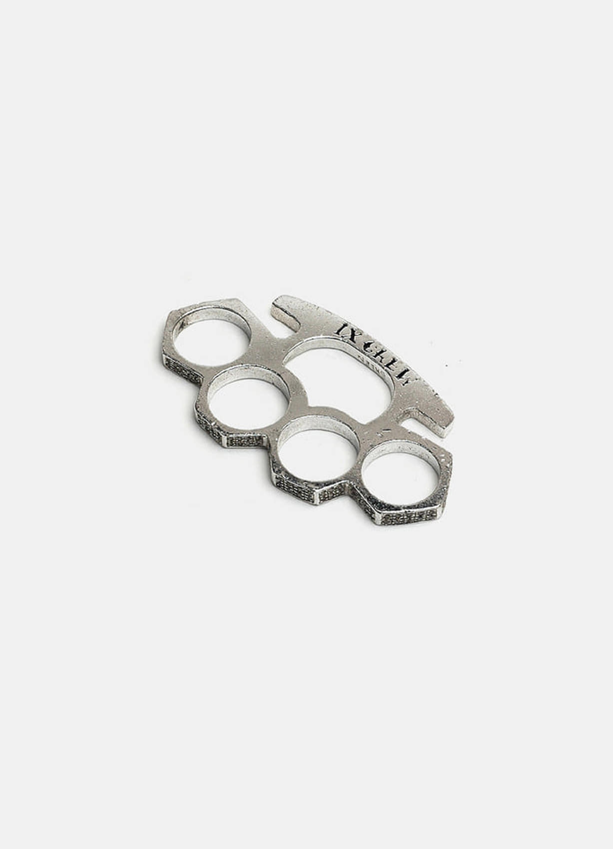 Big Brass Knuckle Pendant with cubic