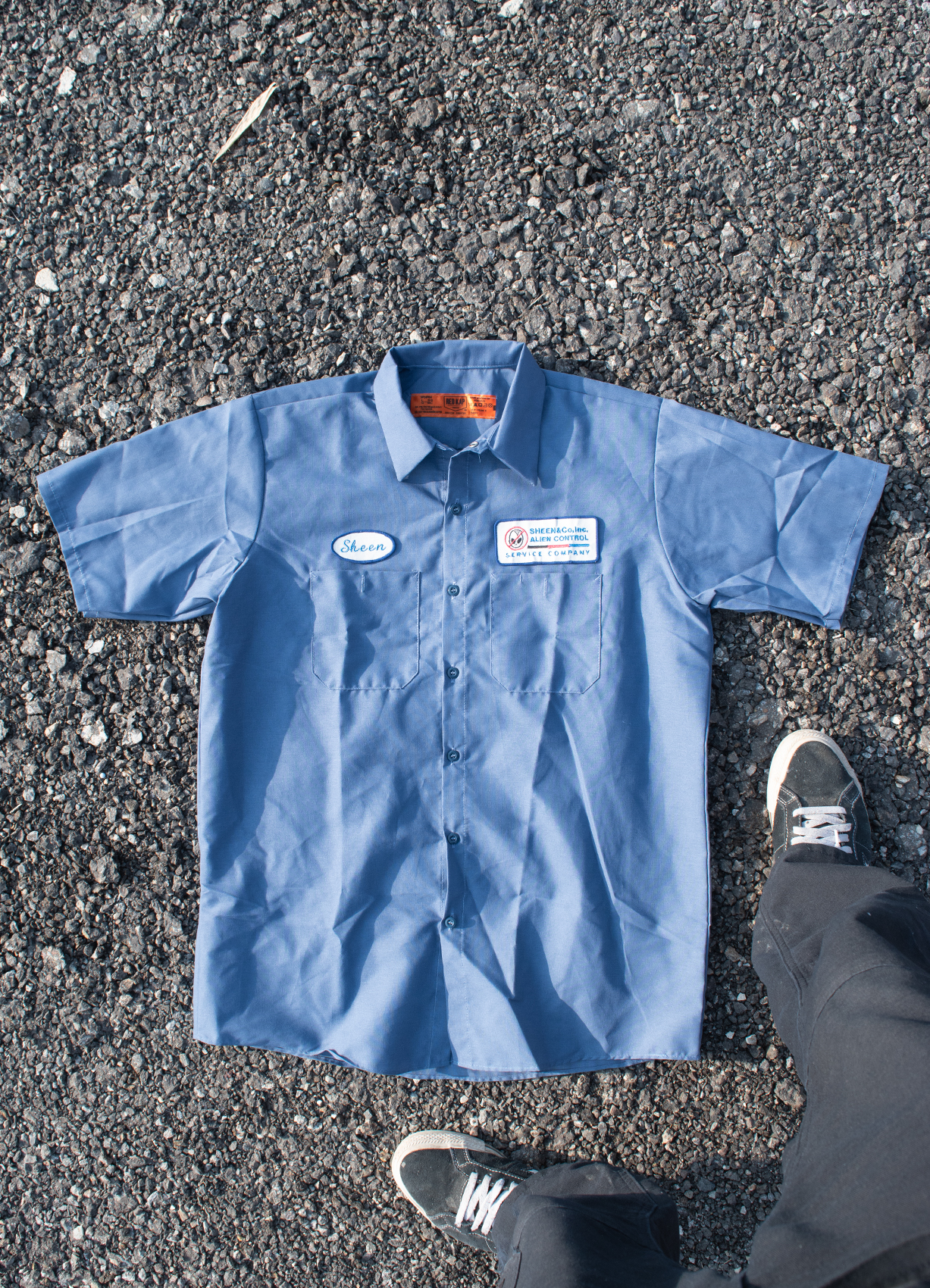 Alien Control Short Sleeve Work shirts Postman Blue